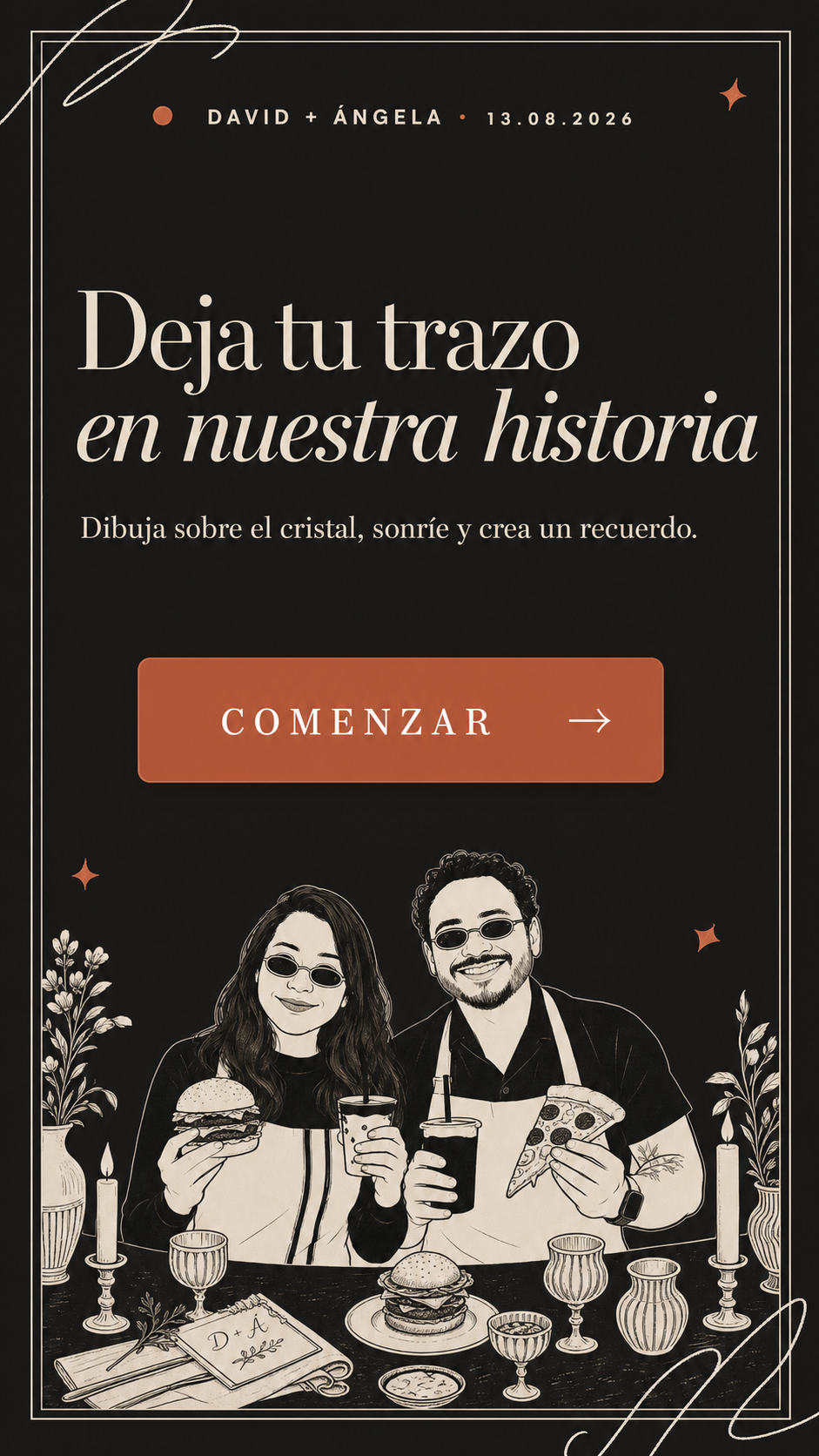 David y Ángela · Deja tu trazo en nuestra historia